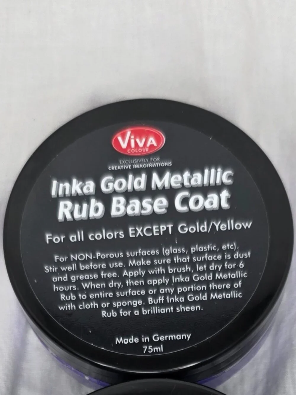 Lot of 3 Inka Gold Metallic Rub 1 Base Coat 2 Rubs Violet Green Blue Viva Colour